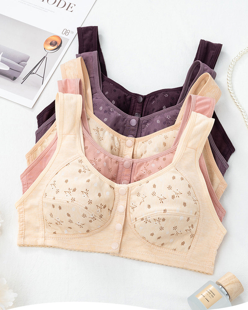 Sostén con Hebilla Frontal Estampada
