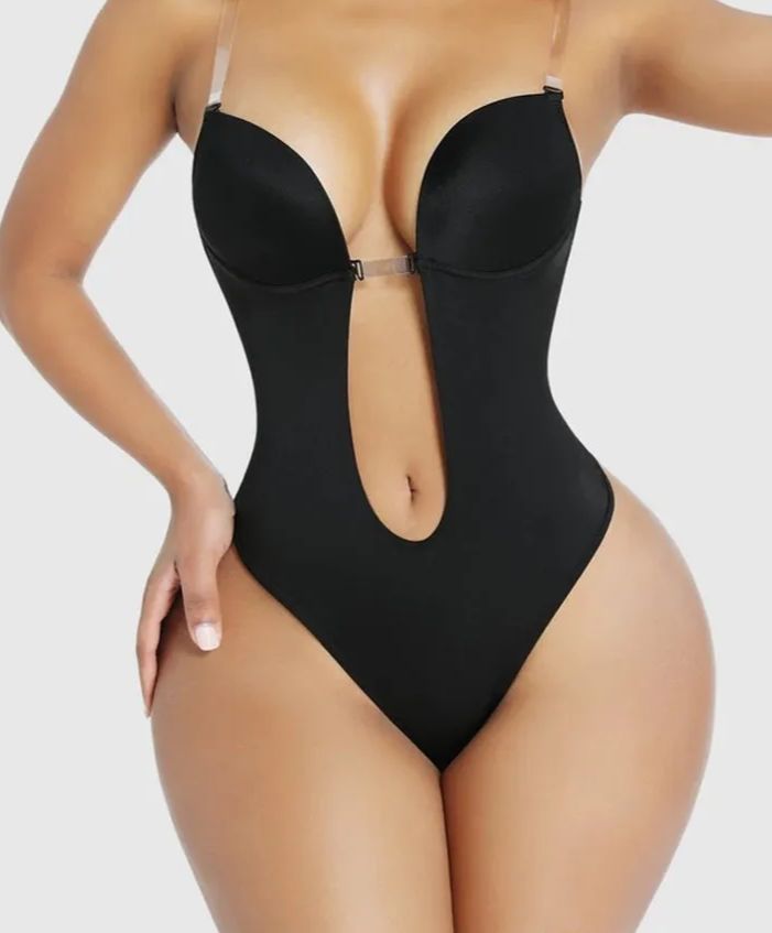 Shapewear Sin Espalda para Mujeres Talla Grande con Sujetador Integrado - Cuerpo Moldeador Sin Costuras y Abierto en la Entrepierna