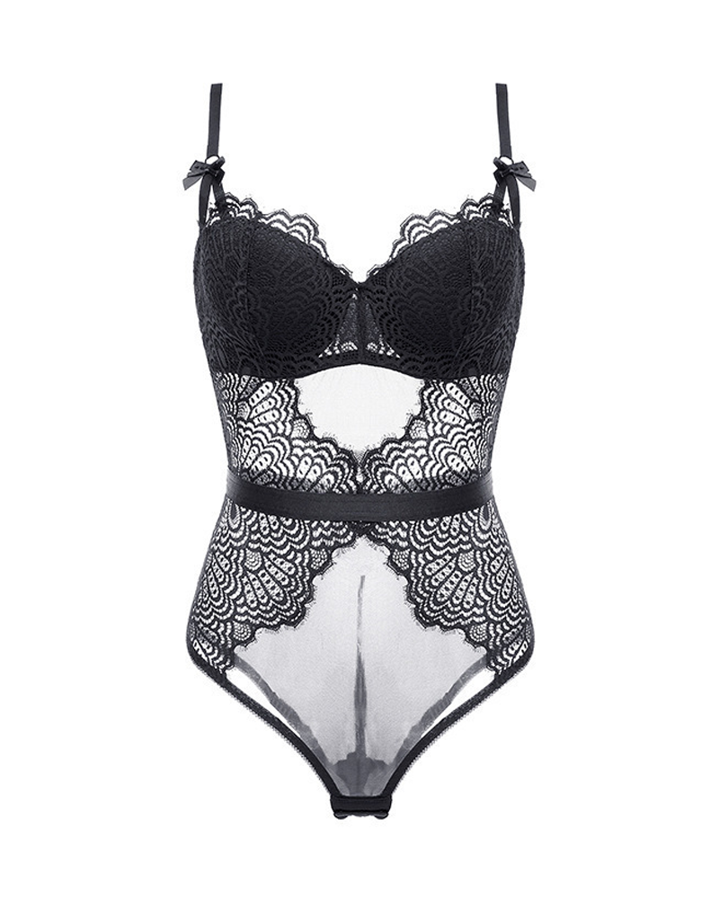 Body de Encaje Transparente y Sexy