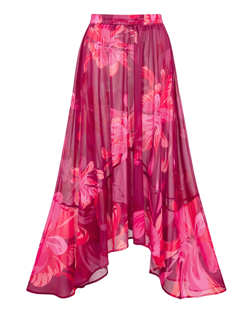 Traje de Baño de Una Pieza con Diseño Floral Abstracto