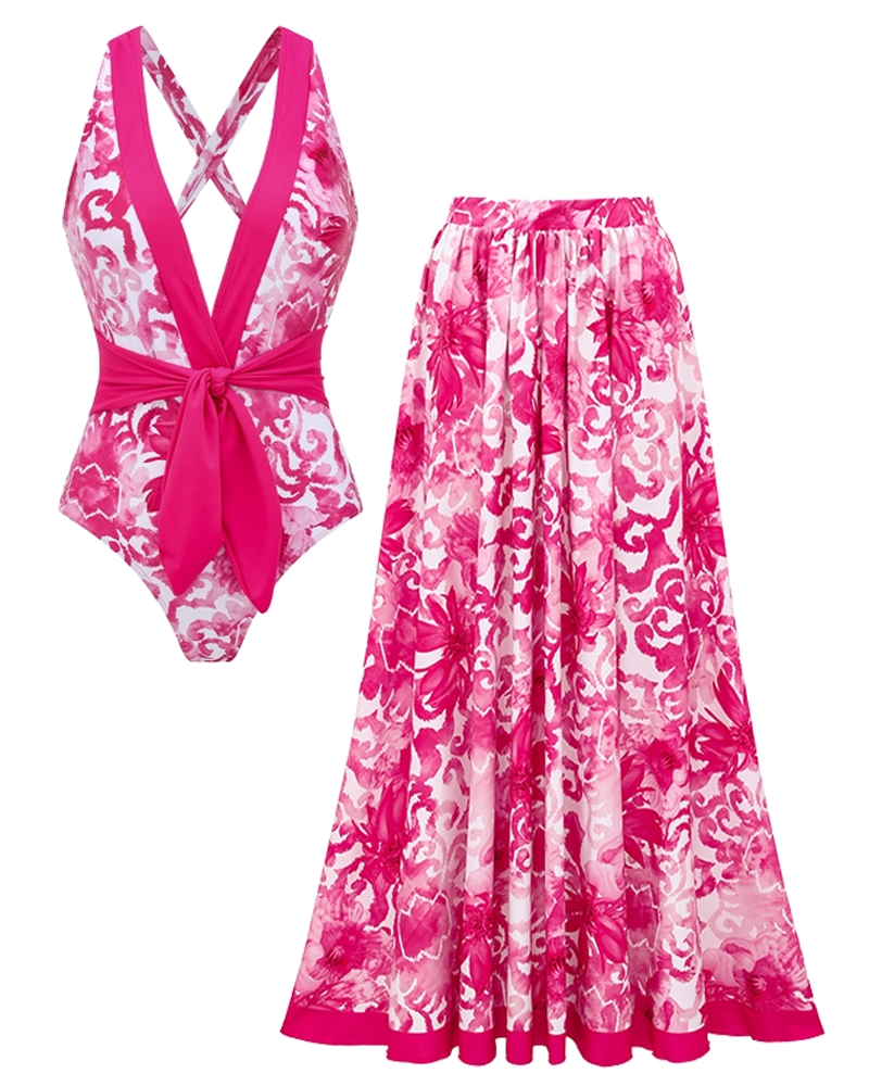 Conjunto de Baño Floral con Diseño Sexy