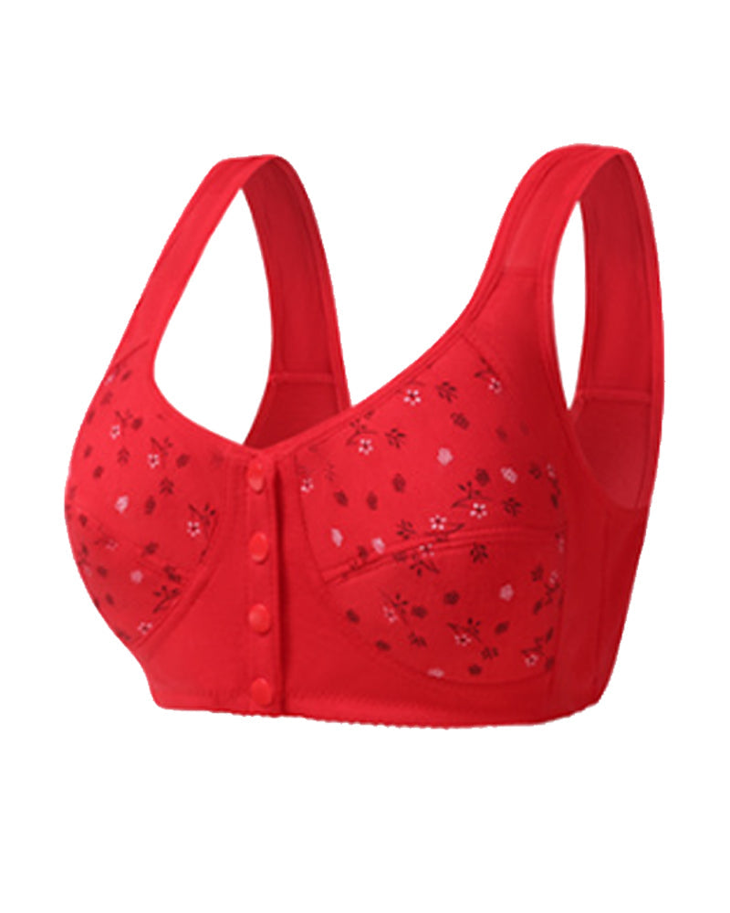 Sostén con Hebilla Frontal Estampada