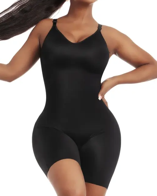 Cuerpo Moldeador Cómodo con Sujetador Integrado y Diseño hasta el Muslo