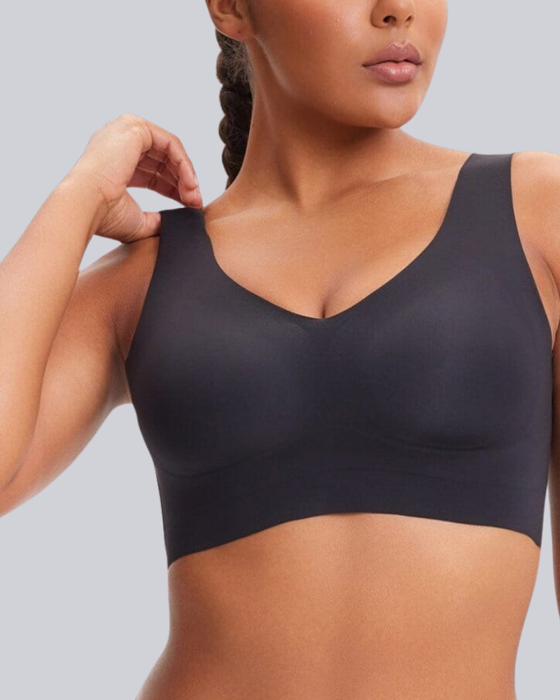 Floralshe® Sujetador Sin Costuras con Escote en Forma de V