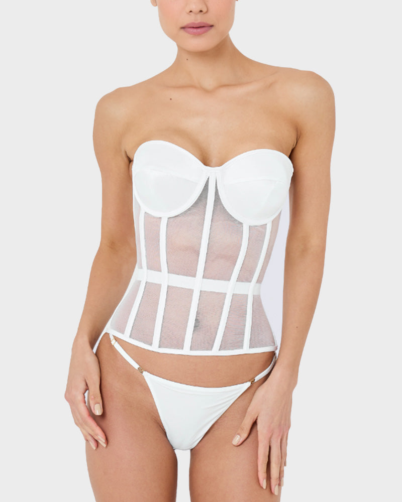 Floralshe® Elegant Mesh Support Push-Up Corset