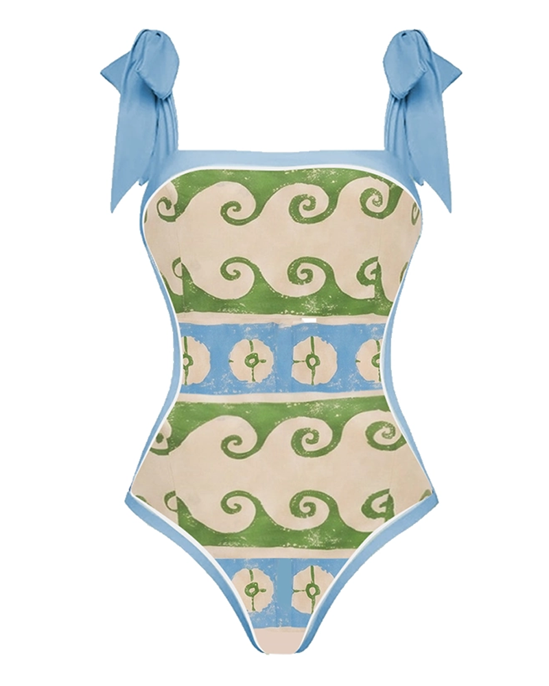 Conjunto de Bañador Estampado con Tirantes Regulables