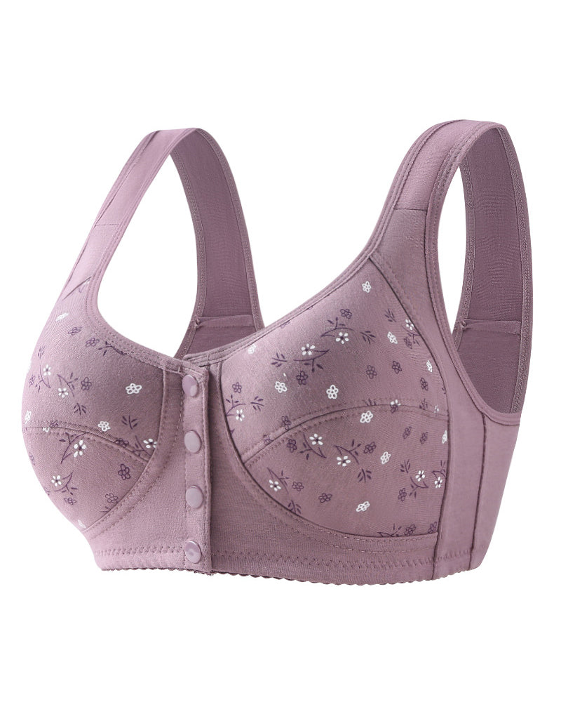 Sostén con Hebilla Frontal Estampada