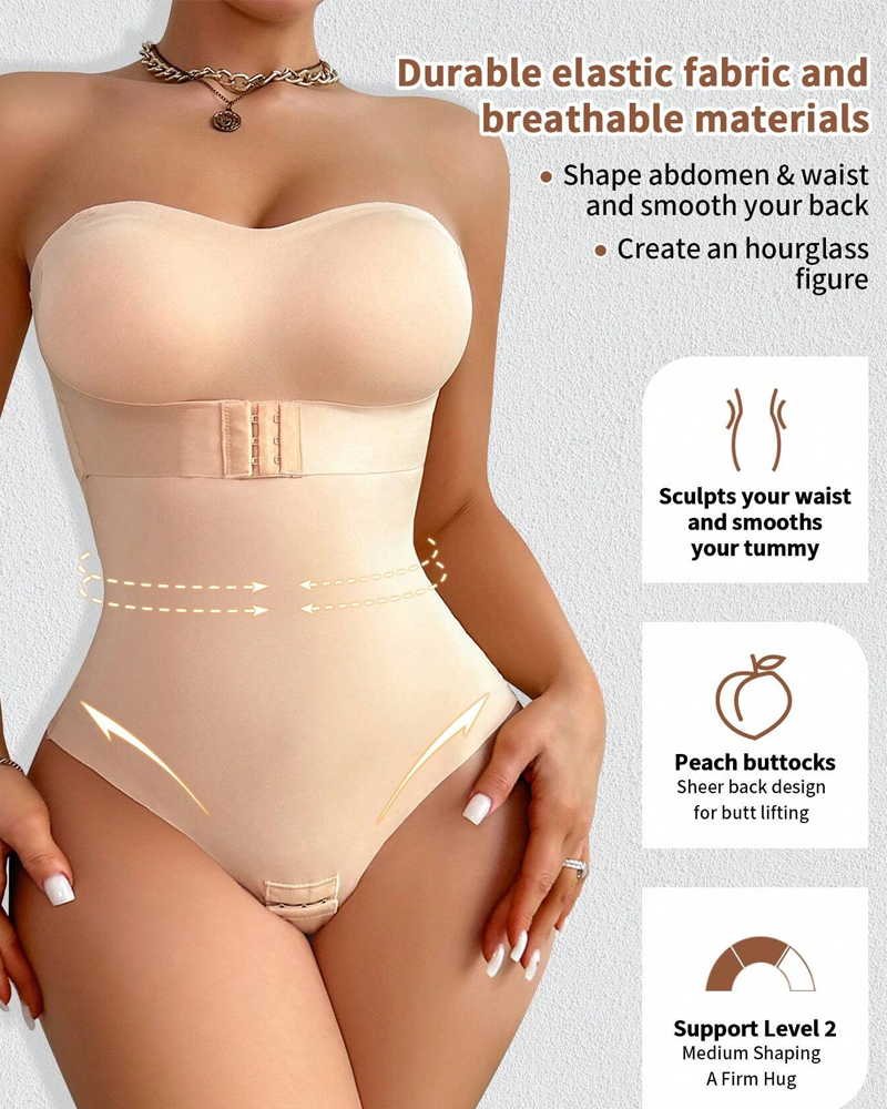 Faja de una pieza sin marcas con tirantes invisibles, corsé moldeador de cintura, ropa interior ajustada