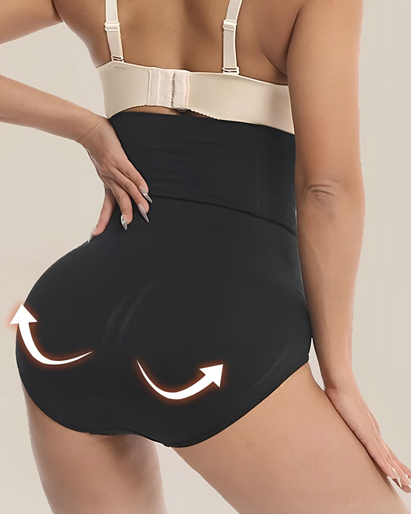 Panties Sin Costuras de Cintura Alta para Mujeres - Moldeo de Abdomen y Realce de Caderas