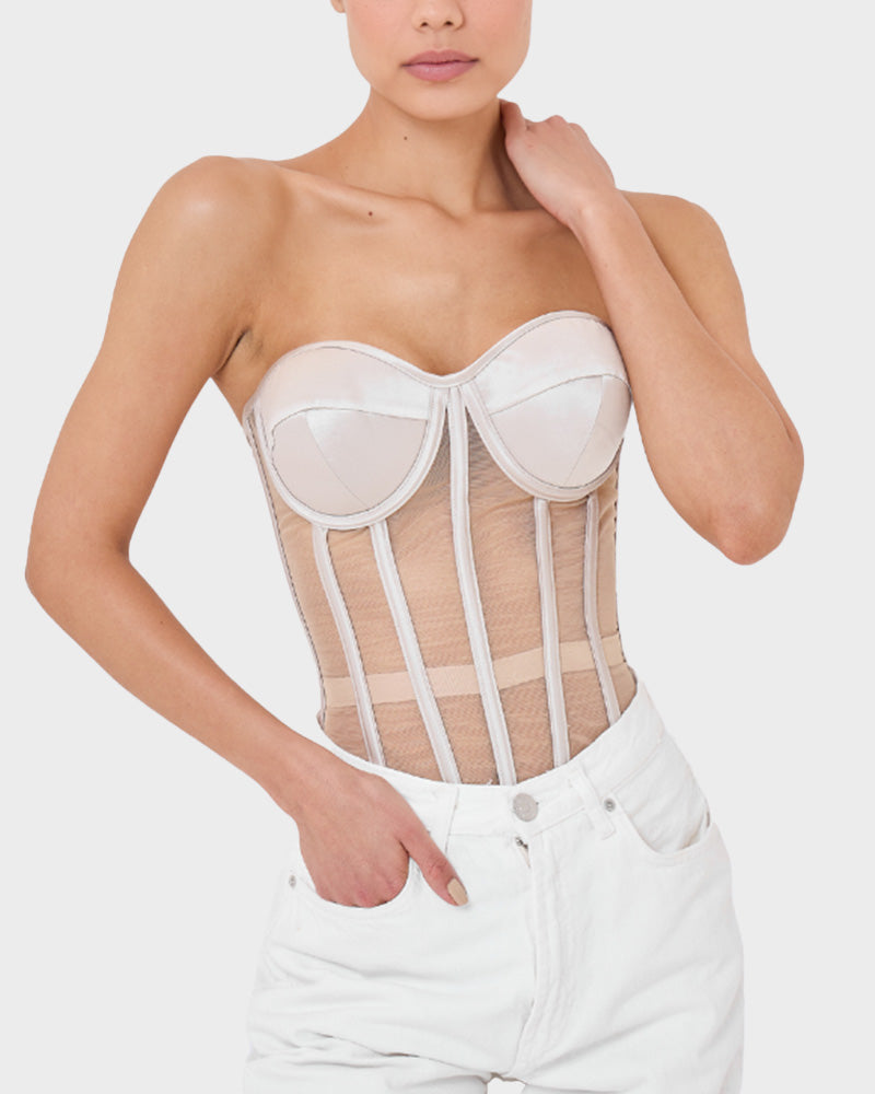 Floralshe® Elegant Mesh Support Push-Up Corset