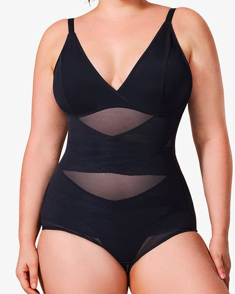 Body Transparente con Elevación de Cintura y Soporte para el BustO