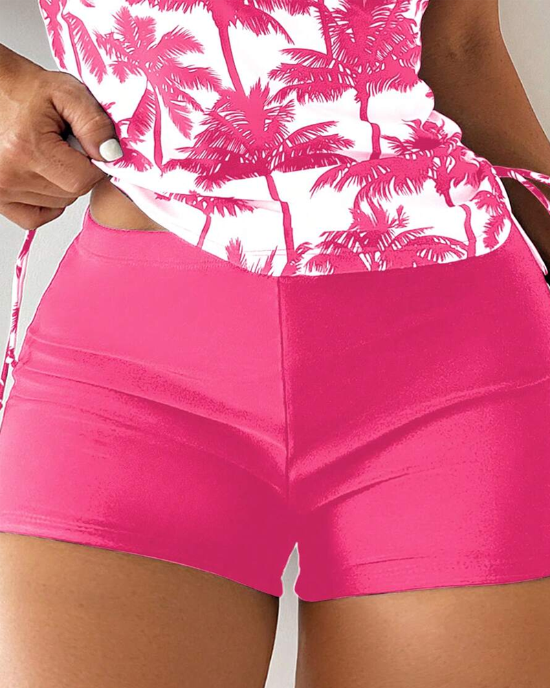 Conjunto de baño de dos piezas ajustado con tirantes y espalda al aire