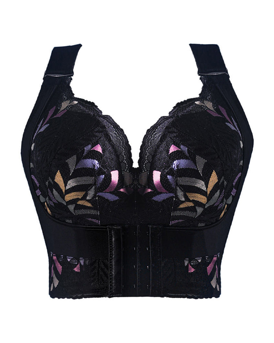 Bralette Sin Aros para Mujeres con Hebilla Frontal - Levantador, Ropa Interior Transpirable y Antisagging - Color Negro