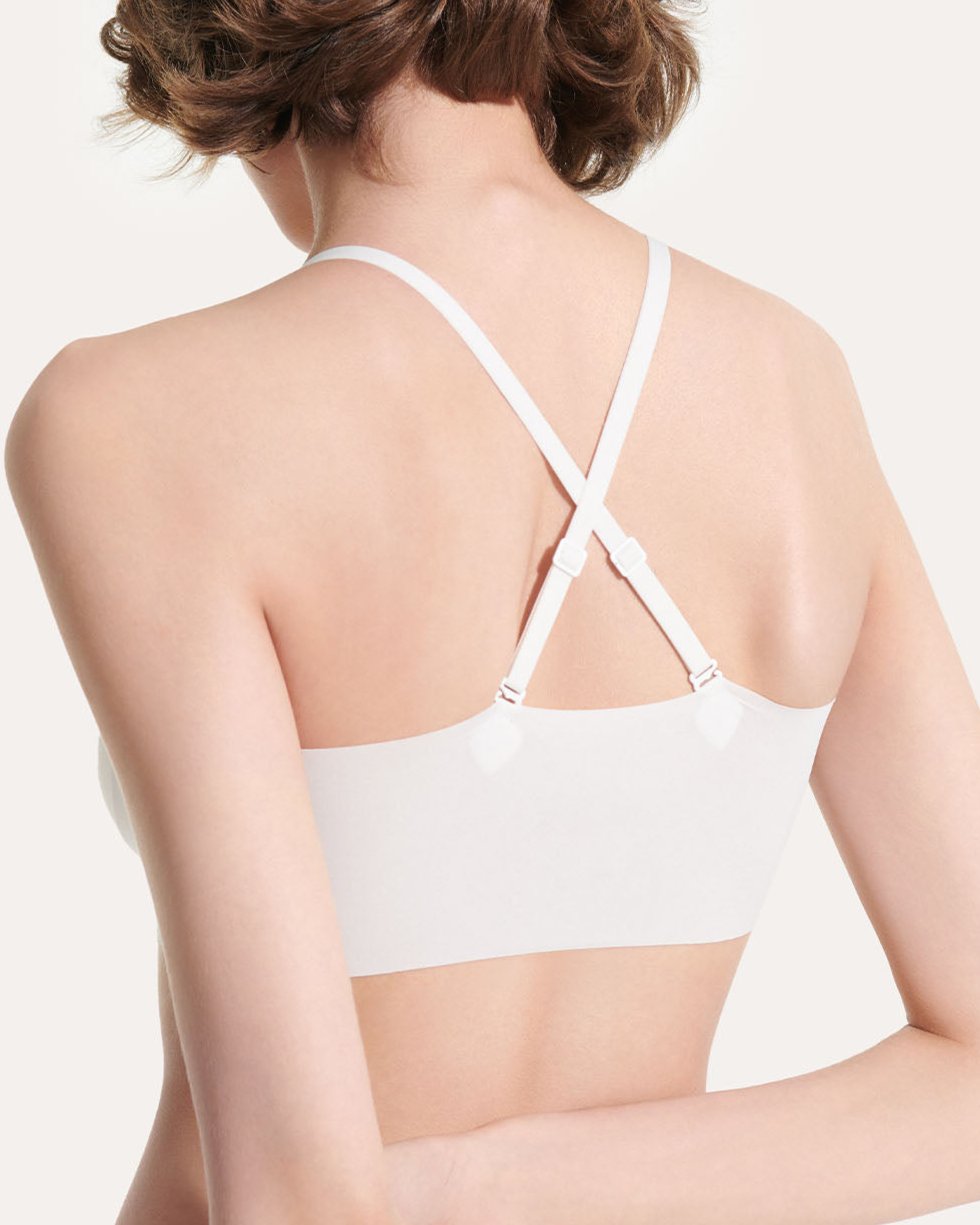 Sostén sin cables con tirantes delgados y soporte cómodo, talla única