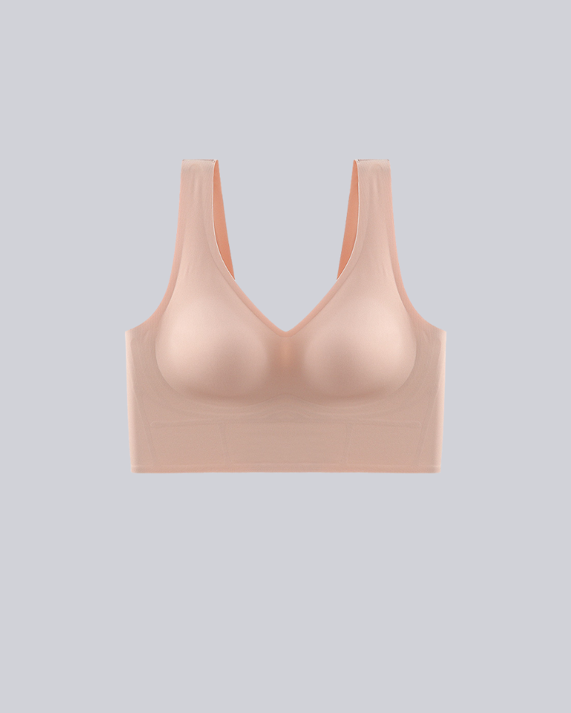 Floralshe® Sujetador Sin Costuras con Escote en Forma de V