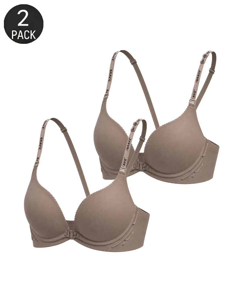 sujetador Push-Up Sin Costuras con Cierre Frontal y Espalda Suavizada