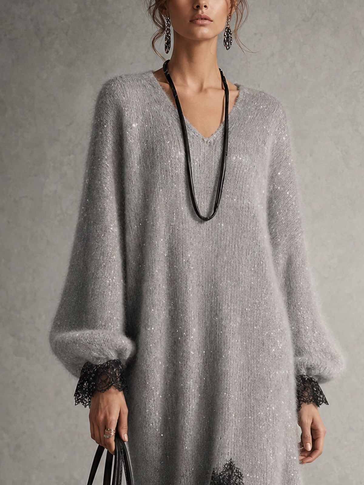 Sedona | Vestido Midi de Punto con Encaje