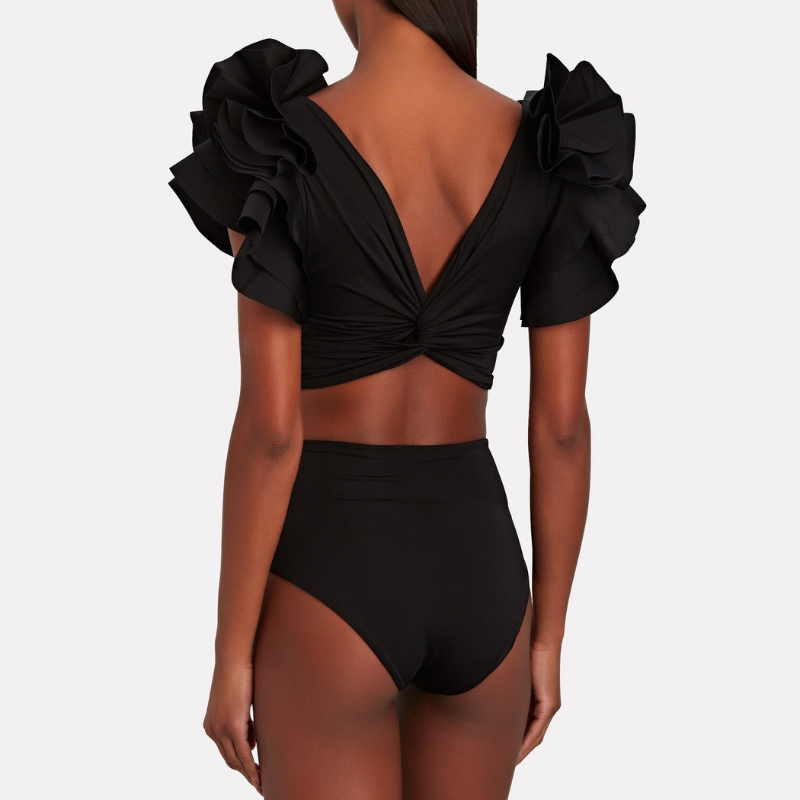 Negro Bikini de Color Sólido