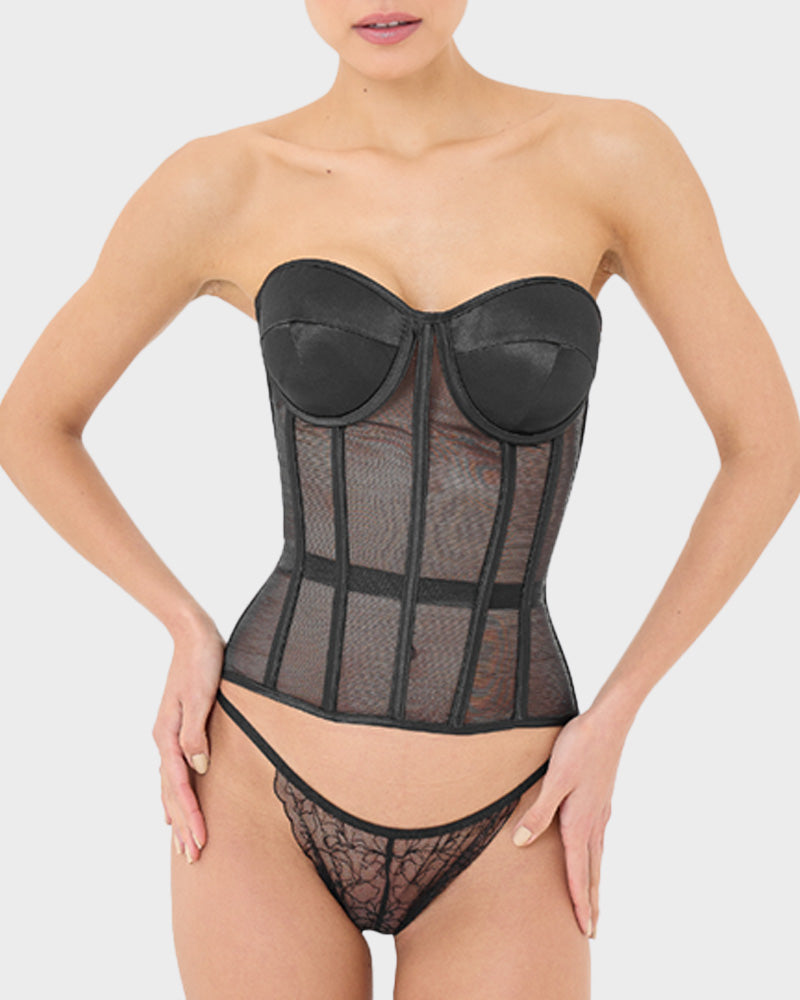 Floralshe® Elegant Mesh Support Push-Up Corset