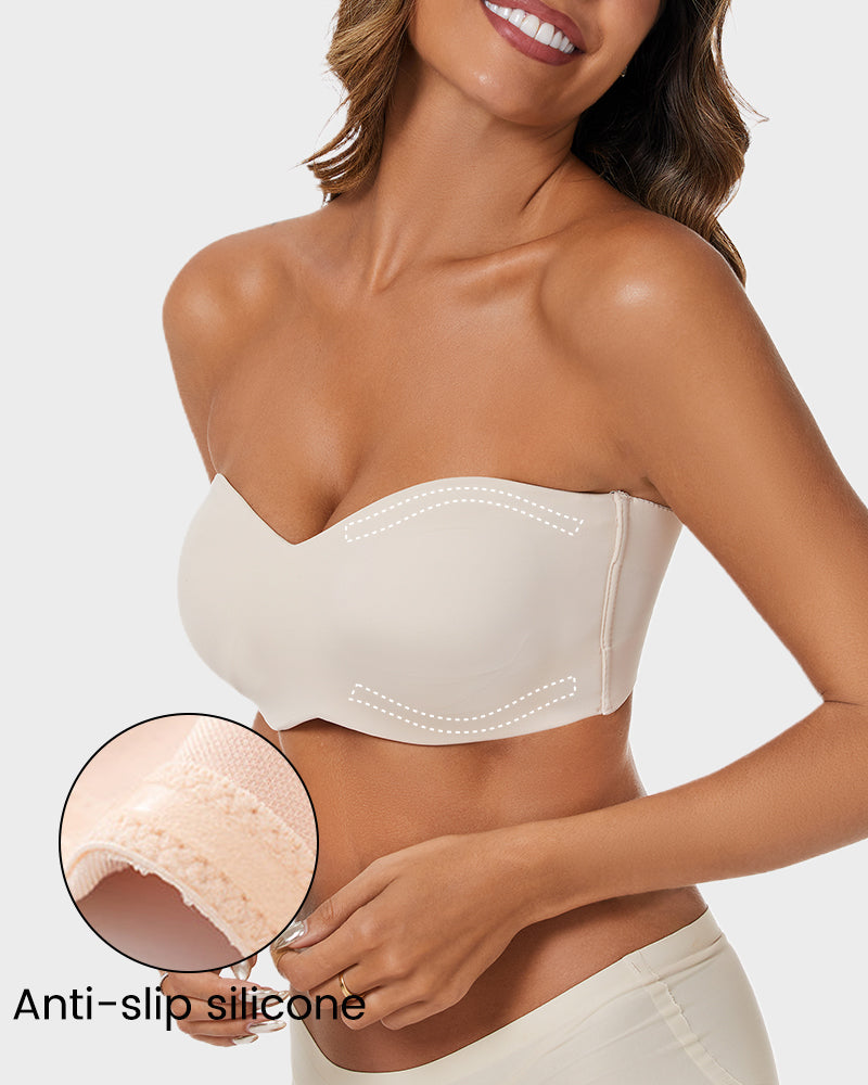 Bandeau Convertible Antideslizante de Soporte Completo - Color Crema