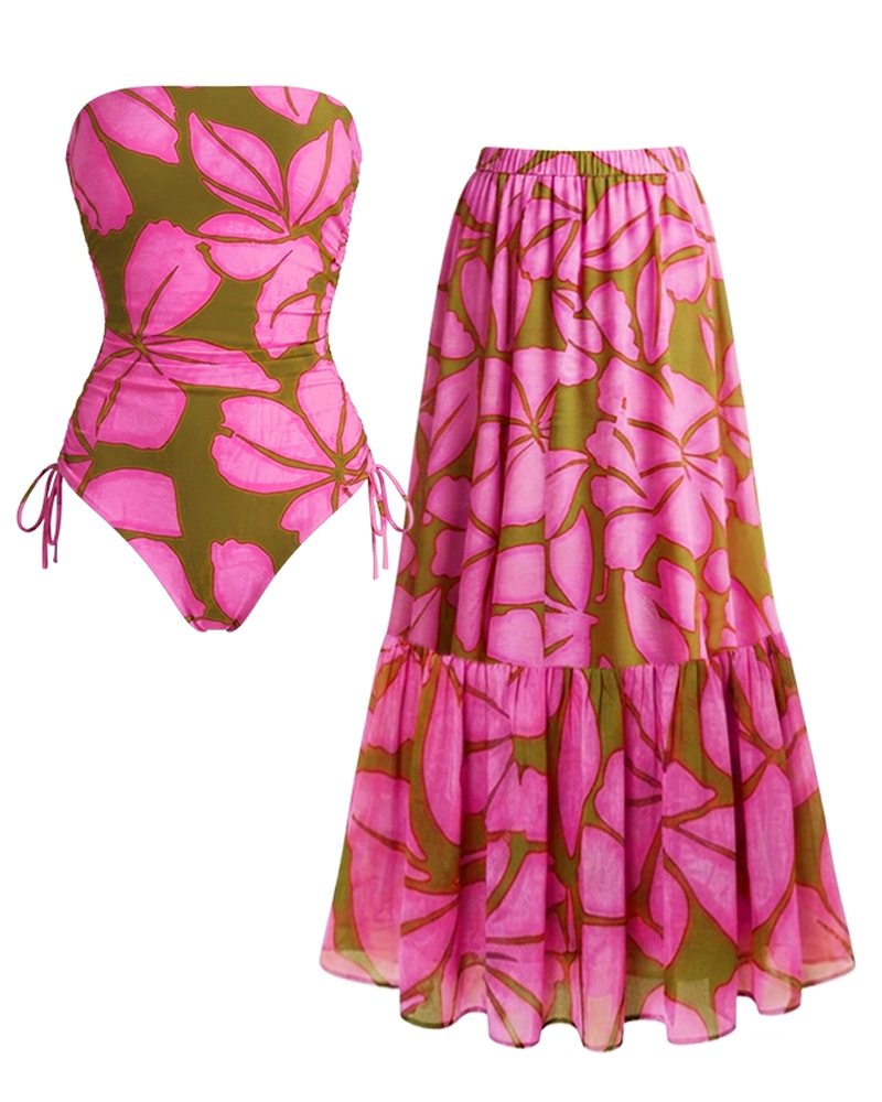 Conjunto de Ba swimsuit con Tirantes Removibles y Diseño Colorblock