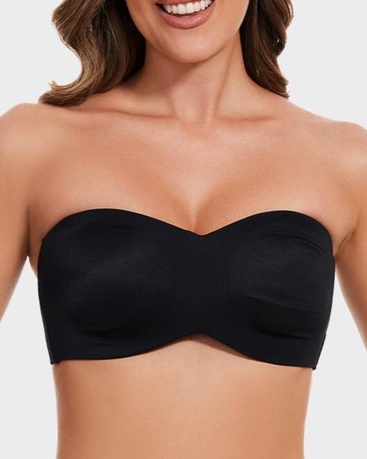 [2-Pack] Sujetador Bandeau Convertible con Soporte Total y Antideslizante