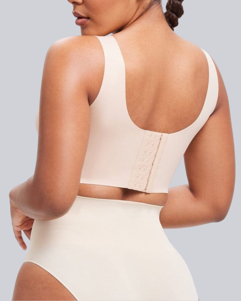 Floralshe® Sujetador Sin Costuras con Escote en Forma de V