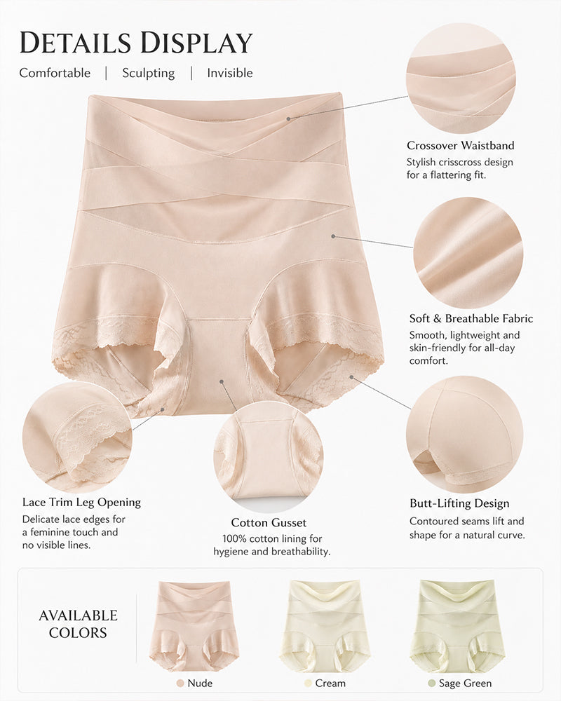 Set de 2 Boxer Briefs de Cintura Alta con Control Abdomen, Sin Costuras y Paneles de Malla Transparente
