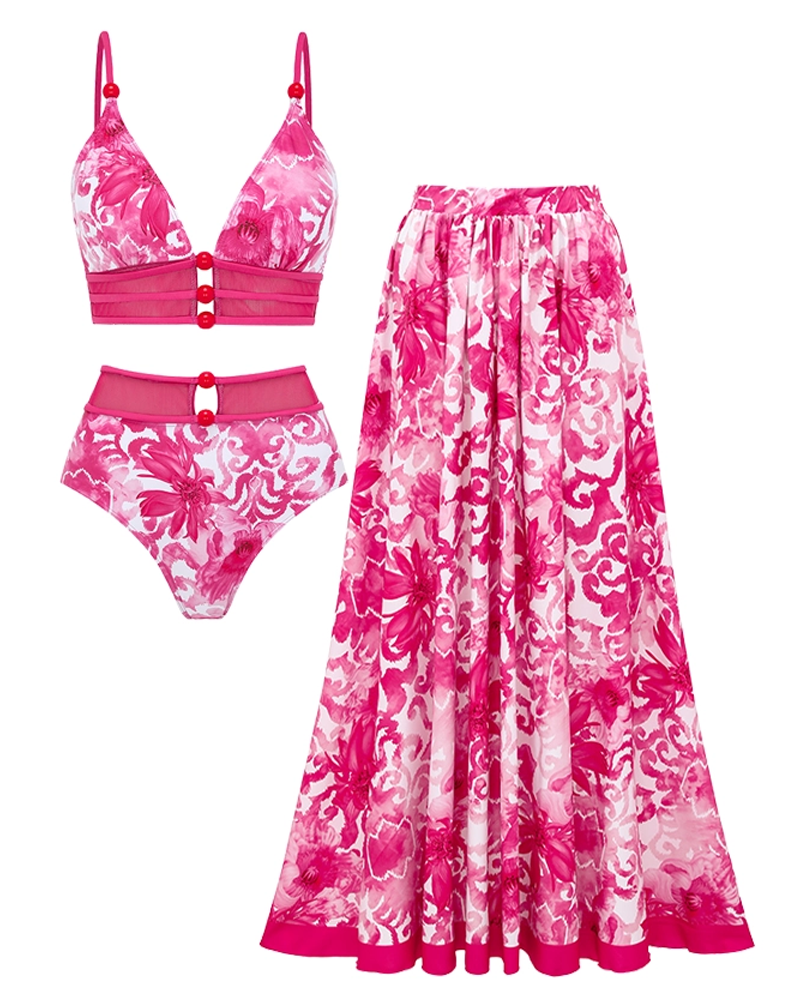 Conjunto de Baño Floral con Diseño Sexy