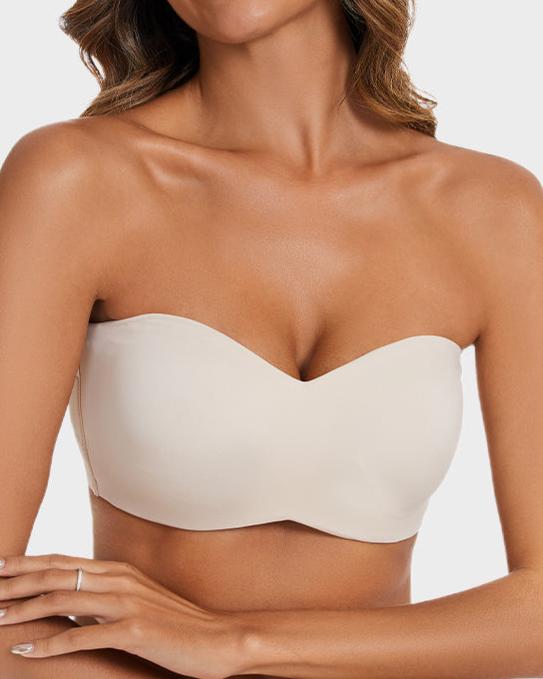 Bandeau Convertible Antideslizante de Soporte Completo - Color Crema
