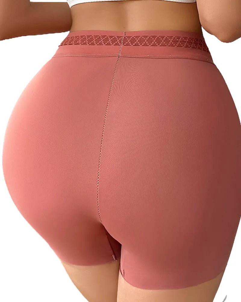 Shorts Modeladores de Cuerpo de Talle Medio con Control Abdomen y Levantamiento de Caderas en Color Sólido