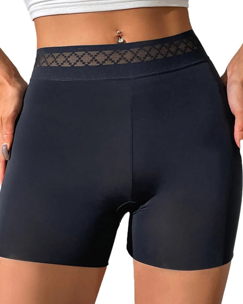 Shorts Modeladores de Cuerpo de Talle Medio con Control Abdomen y Levantamiento de Caderas en Color Sólido