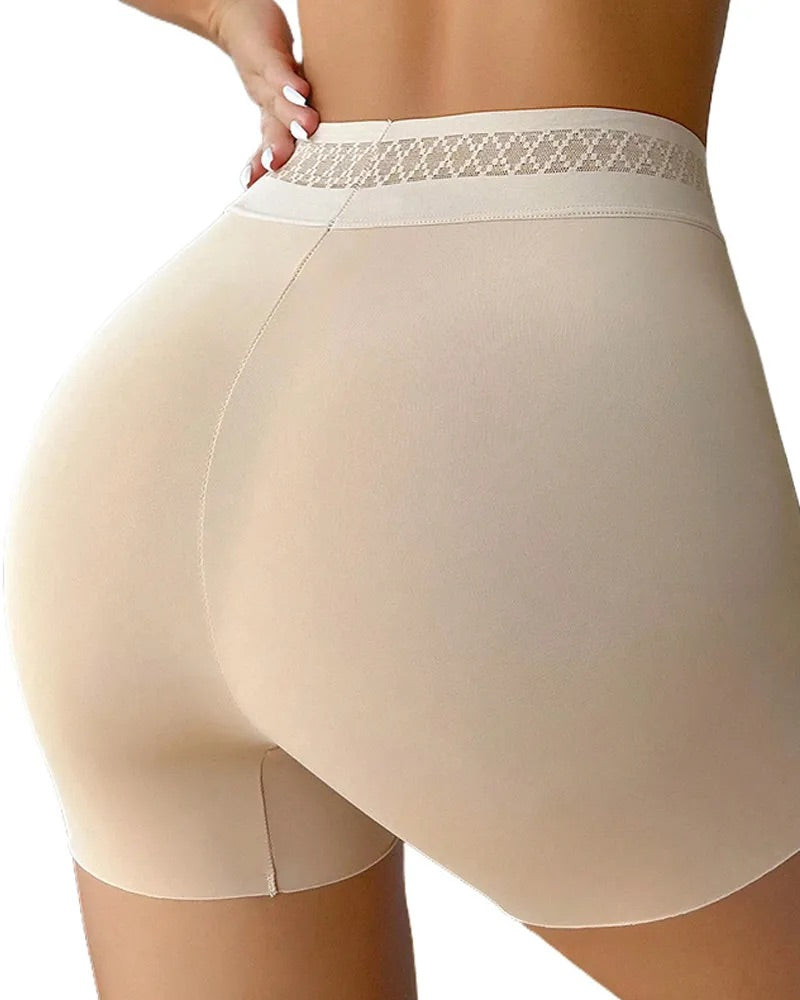Shorts Modeladores de Cuerpo de Talle Medio con Control Abdomen y Levantamiento de Caderas en Color Sólido