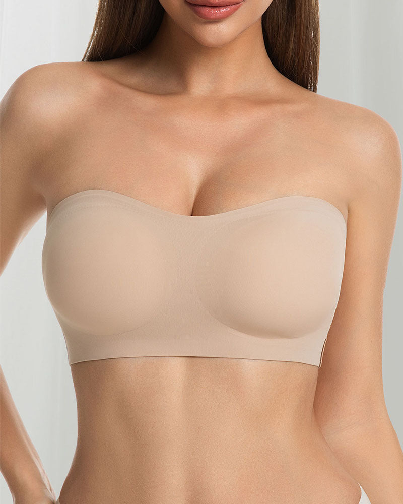 Sostén sin tirantes para mujer con hebilla lateral entrelazada