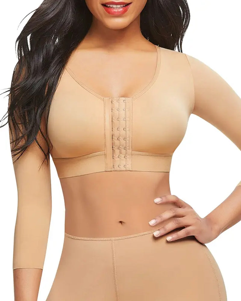 Manga Compresora para Brazos Femeninos - Liposucción y Compresión Post-Quirúrgica con Apertura Frontal
