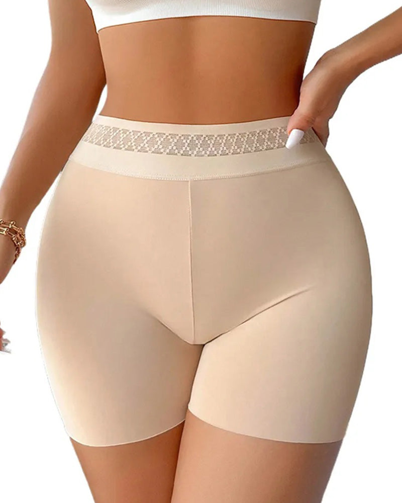 Shorts Modeladores de Cuerpo de Talle Medio con Control Abdomen y Levantamiento de Caderas en Color Sólido