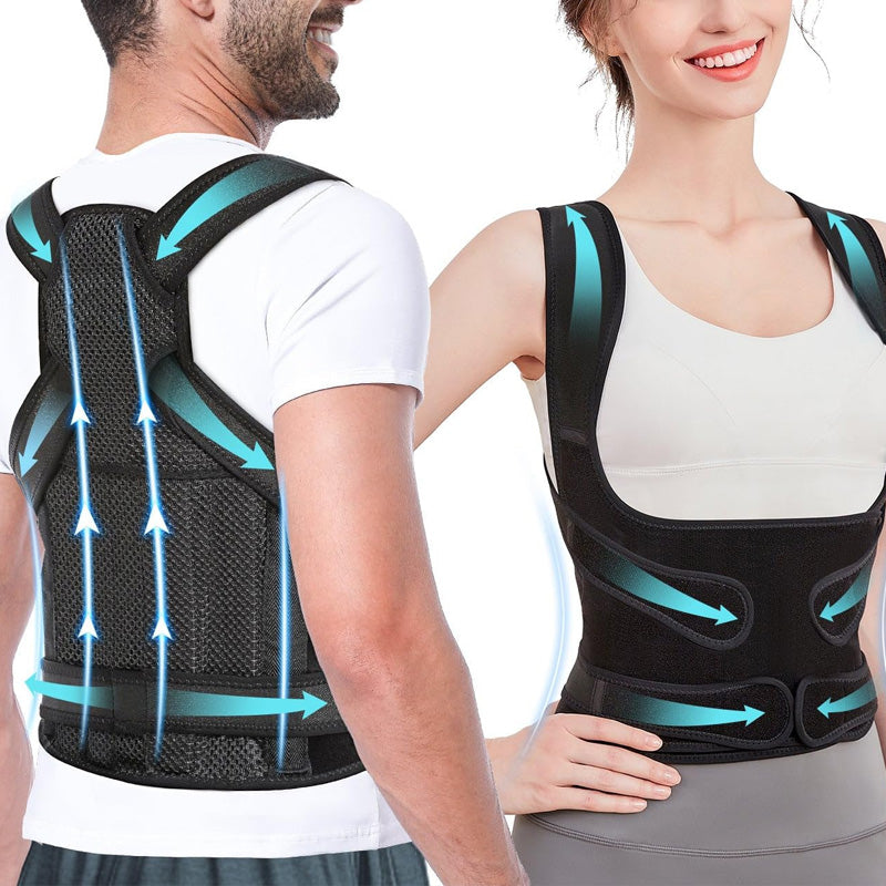 Corrector de Postura Invisible con Soporte de Malla Transpirable para Adultos - Diseño de Espalda Abierta