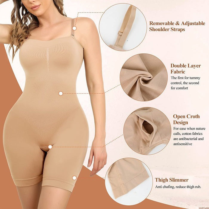 Body Sin Mangas Moldeador con Tirantes Desmontables