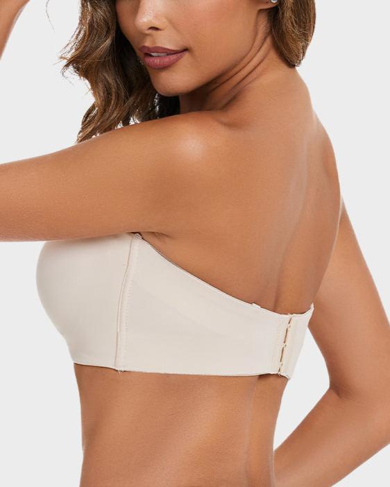 Bandeau Convertible Antideslizante de Soporte Completo - Color Crema
