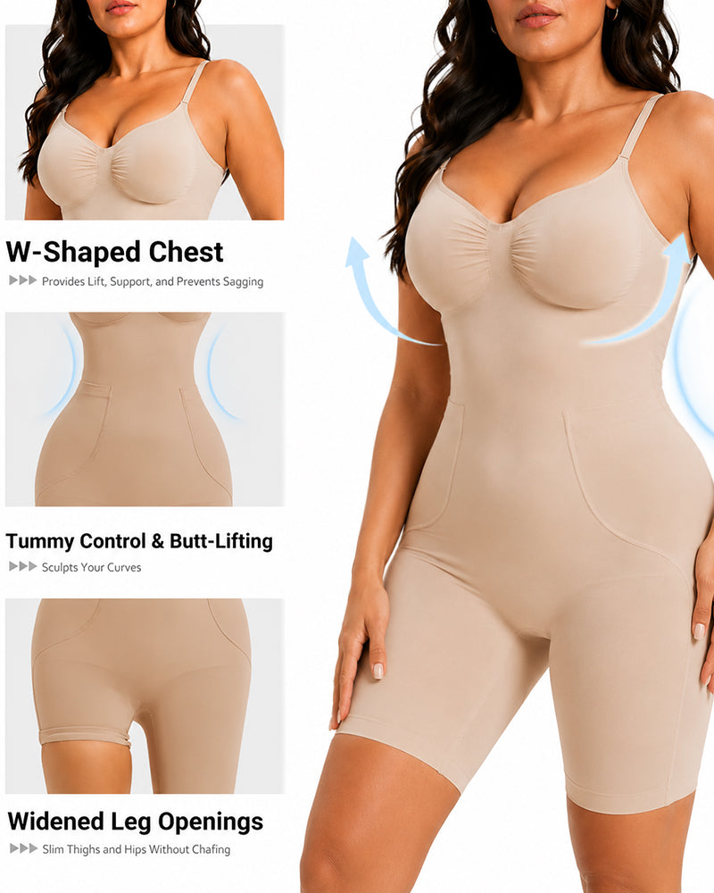 Body Shaper Sin Costuras con Control de Abdomen y Tirantes Regulables