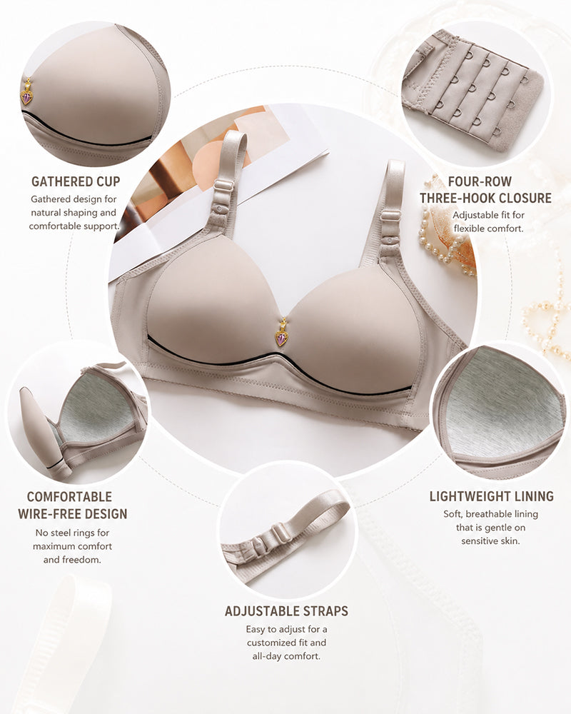 Set de 3 Sujetadores Push Up Sin Aros, Cómodos y Transpirables