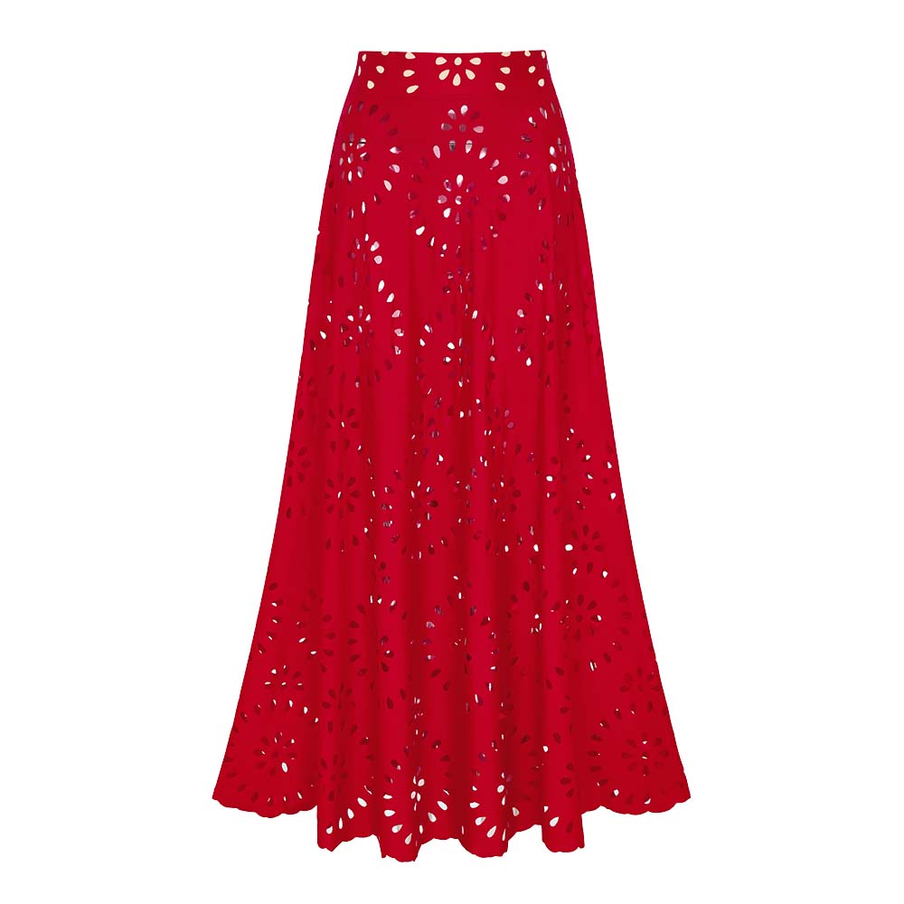 Traje de Baño de Una Pieza con Falda Floral y Diseño Hueco