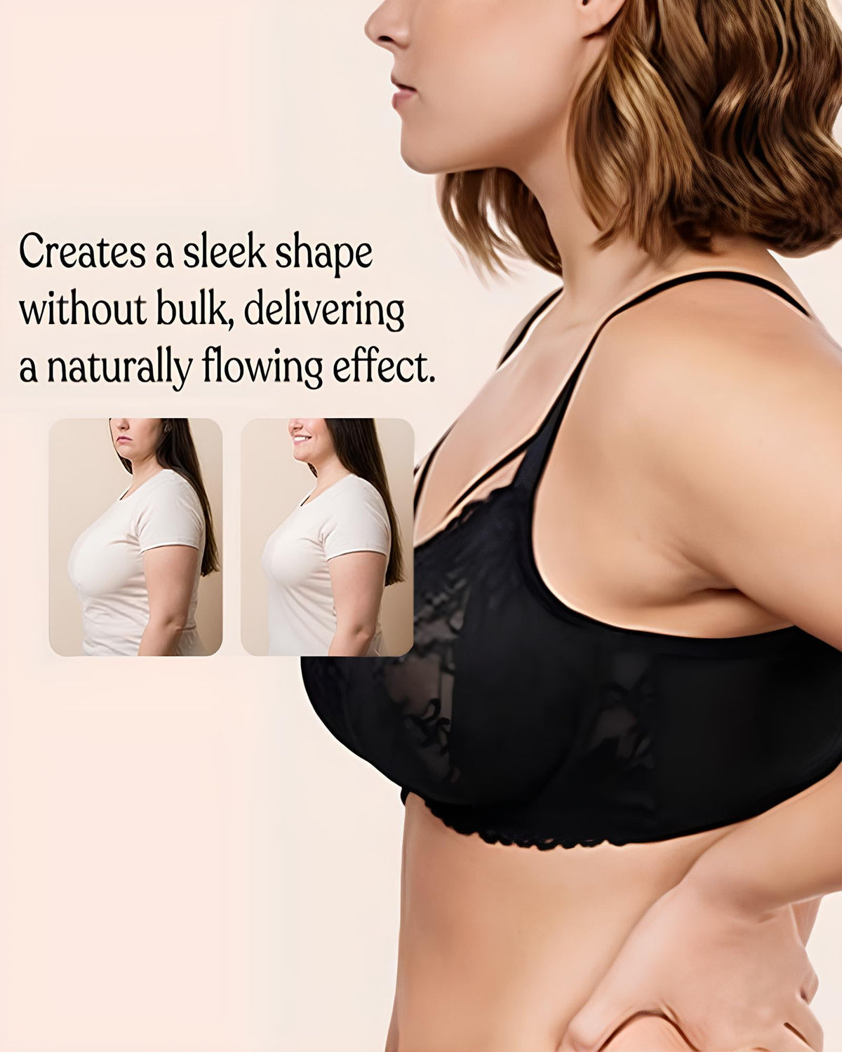 Sujetador sexy de encaje floral con aros para mujer, cómodo y elegante