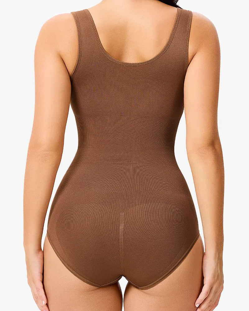 Mallas Tummy sin costuras con cuello redondo para mujer