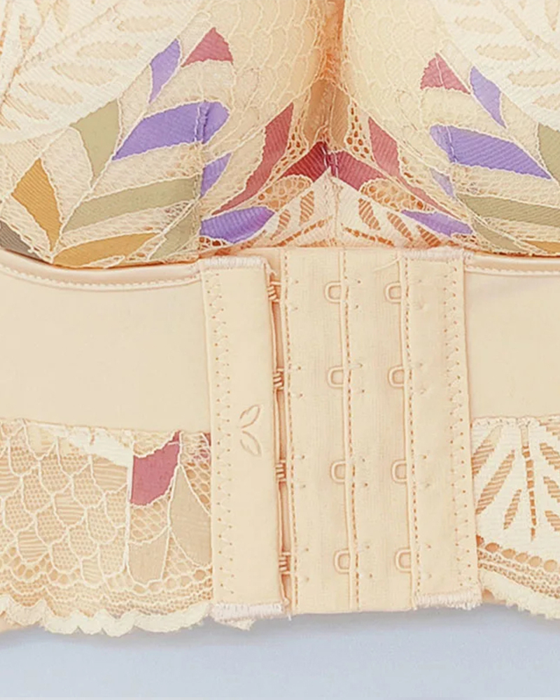 Bralette Sin Aros con Hebilla Frontal para Mujeres - Ropa Interior Transpirable, Levanta el Pecho, Lencería Antisagging - Beige