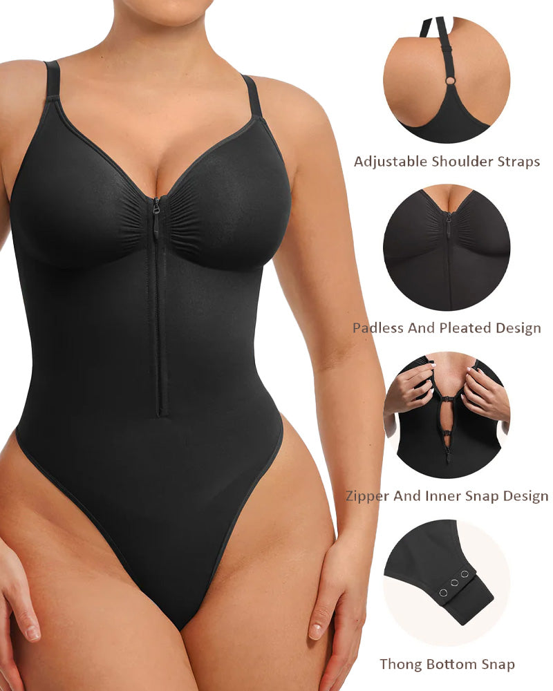 Body Shaper Sin Costuras con Cremallera para Mujer en Color Sólido