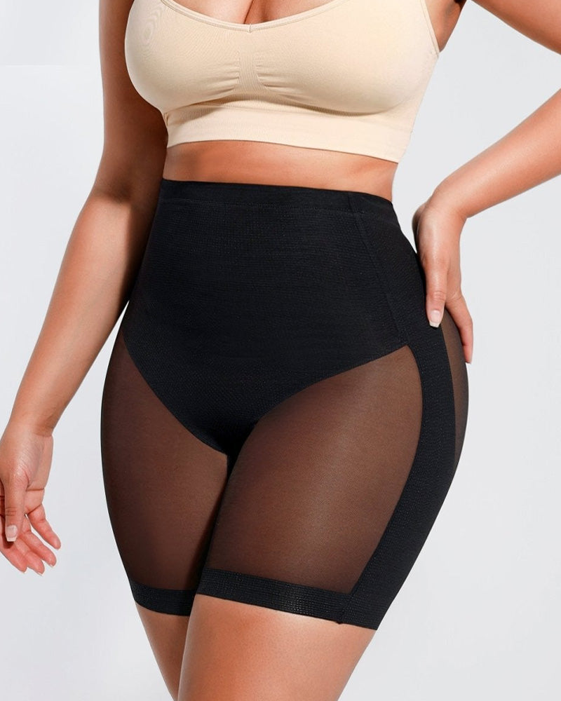 Shorts Moldeadores de Cuerpo de Malla con Cintura Baja para Mujeres