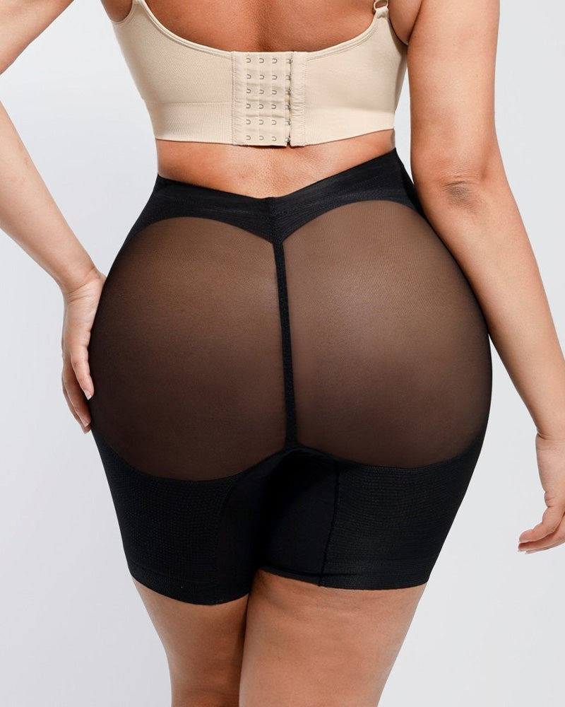Shorts Moldeadores de Cuerpo de Malla con Cintura Baja para Mujeres