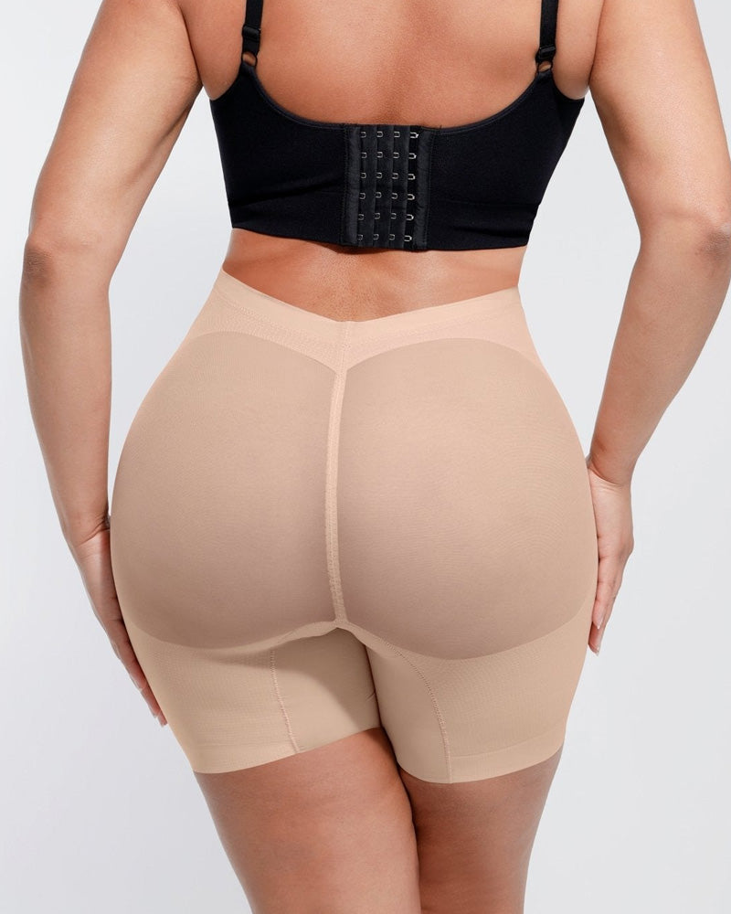 Shorts Moldeadores de Cuerpo de Malla con Cintura Baja para Mujeres