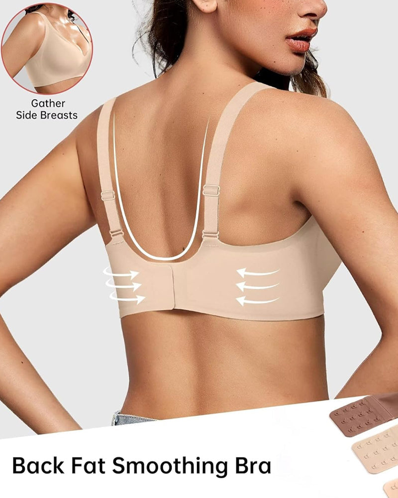 Sujetador Ajustable Sin Aros con Efecto Push-up y Escote Profundo para Mujeres